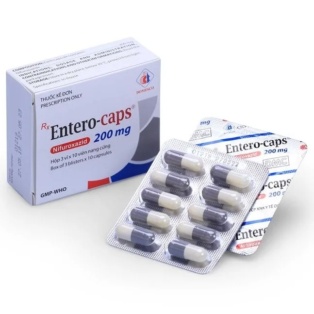 Hình ảnh Thuốc Entero-Caps 200mg Domesco điều trị tiêu chảy cấp tính do nhiễm khuẩn (3 vỉ x 10 viên)