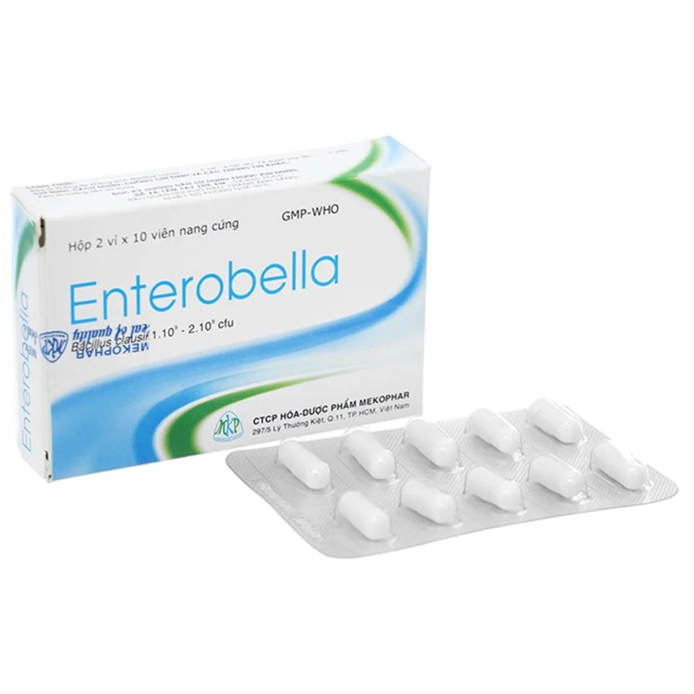 Hình ảnh Thuốc Enterobella Mekophar điều trị và phòng ngừa rối loạn vi sinh đường ruột (2 vỉ x 10 viên)