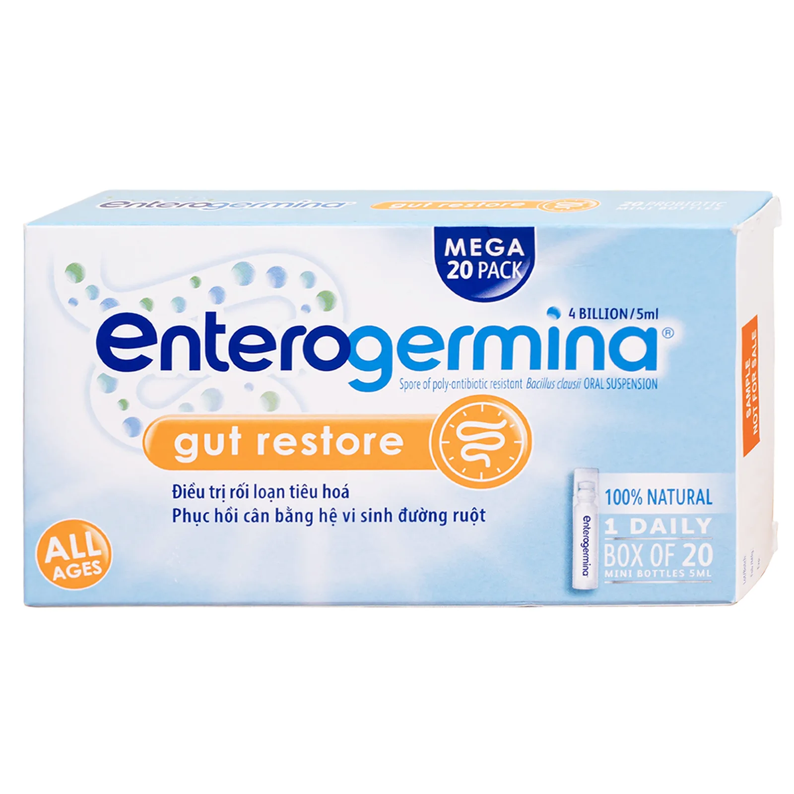 Hình ảnh Hỗn dịch uống men vi sinh Enterogermina 4 tỷ/5ml trị rối loạn tiêu hóa cấp và mạn tính (2 vỉ x 10 ống)