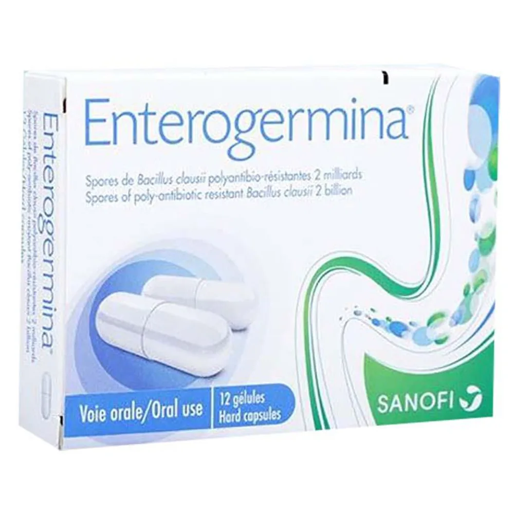 Hình ảnh Thuốc Enterogermina Sanofi điều trị và phòng ngừa rối loạn vi sinh đường ruột (1 vỉ x 12 viên)