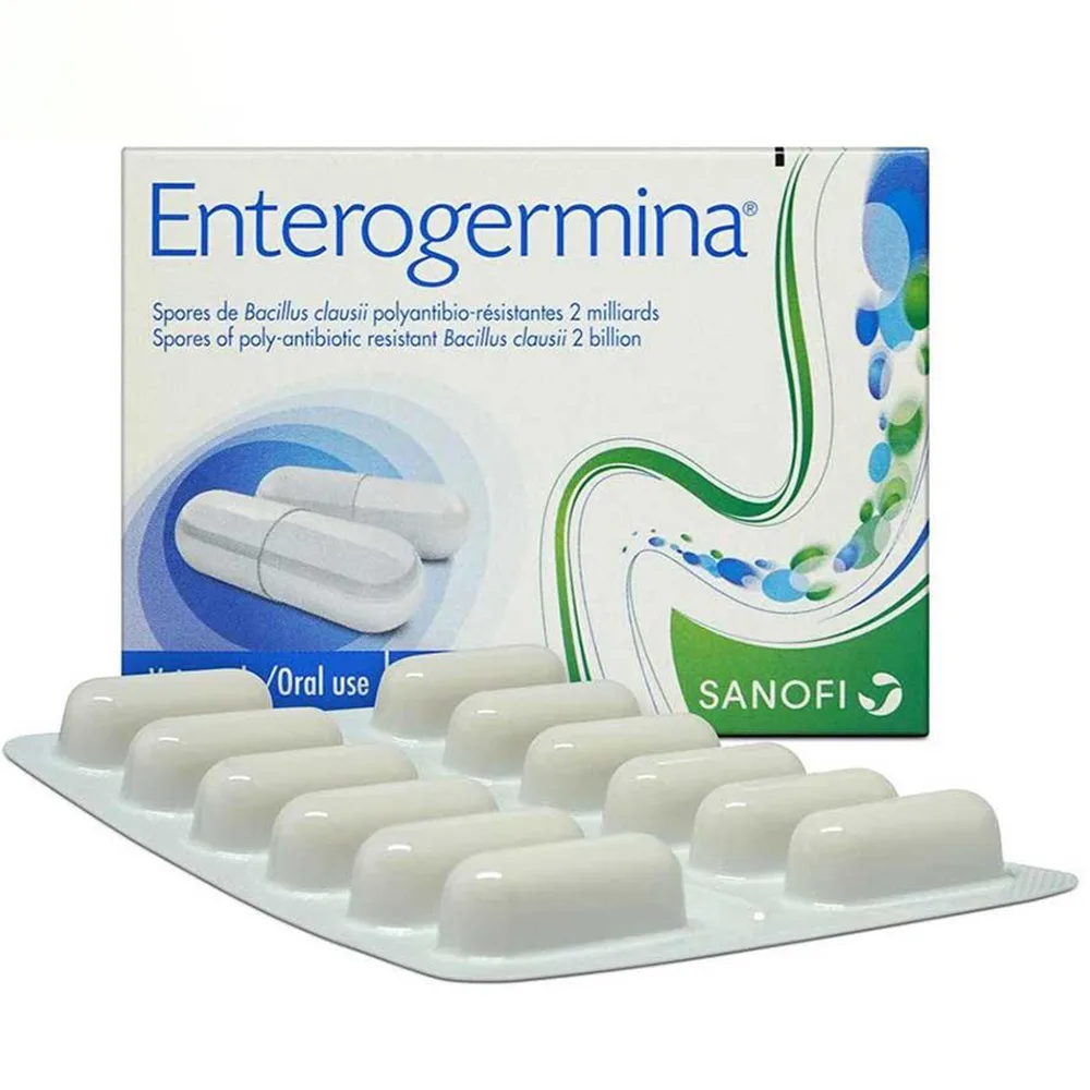 Hình ảnh Thuốc Enterogermina Sanofi điều trị và phòng ngừa rối loạn vi sinh đường ruột (1 vỉ x 12 viên)