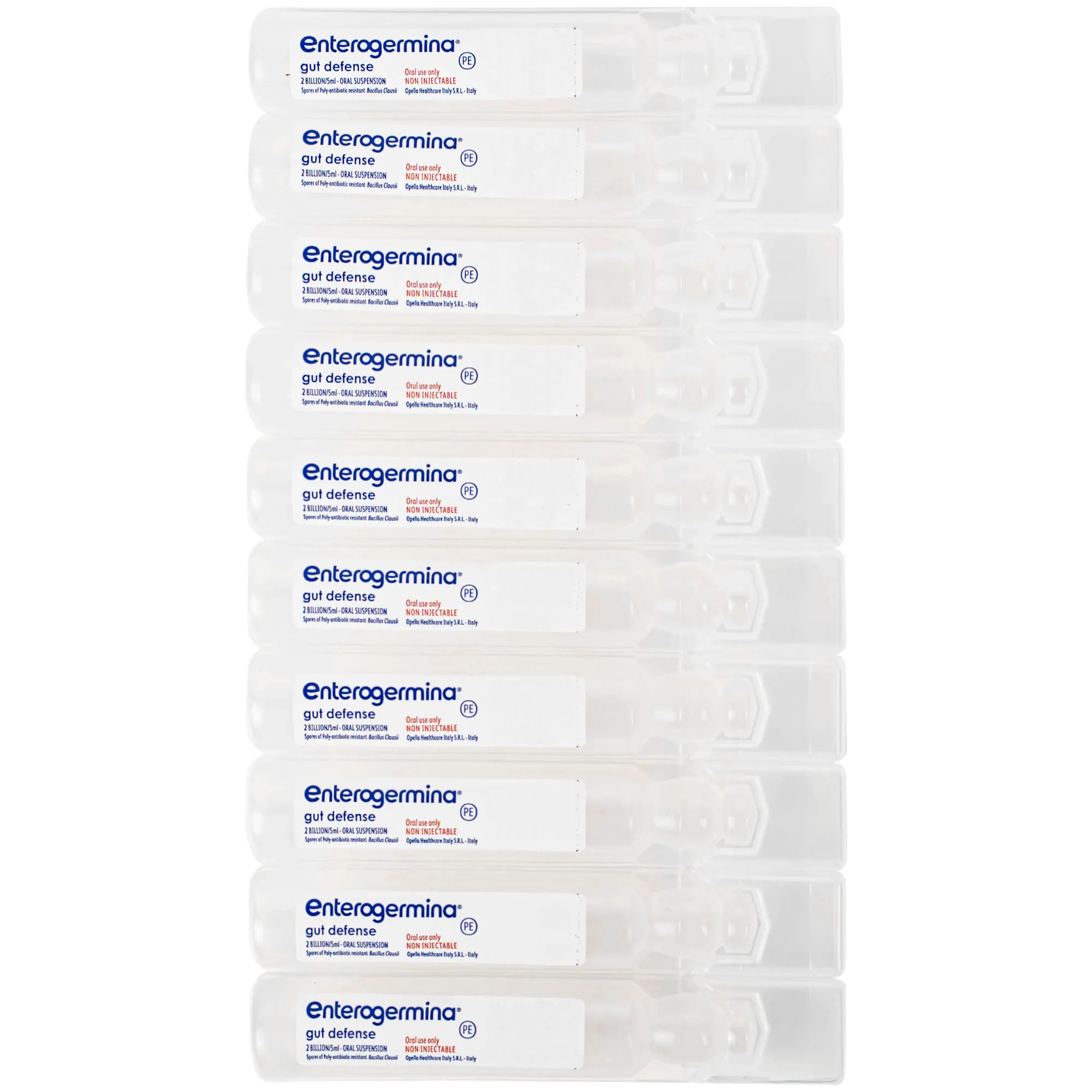Hình ảnh Hỗn dịch uống men vi sinh Enterogermina Gut Defense 2 tỷ/5ml Opella tăng cường tiêu hóa, hỗ trợ bảo vệ đường ruột (2 vỉ 10 ống)