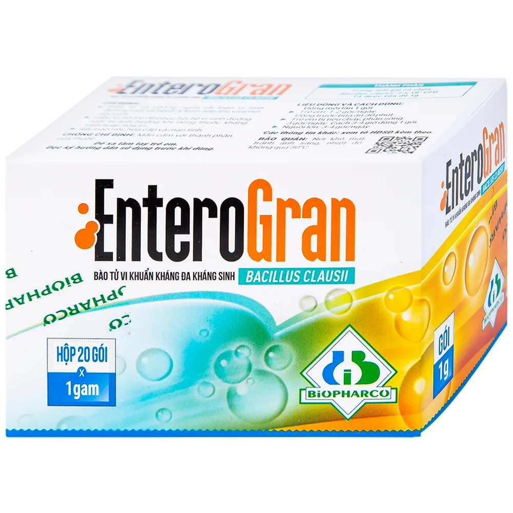 Hình ảnh Thuốc Enterogran Biopharco điều trị và phòng ngừa rối loạn vi sinh đường ruột (20 gói x 1g)