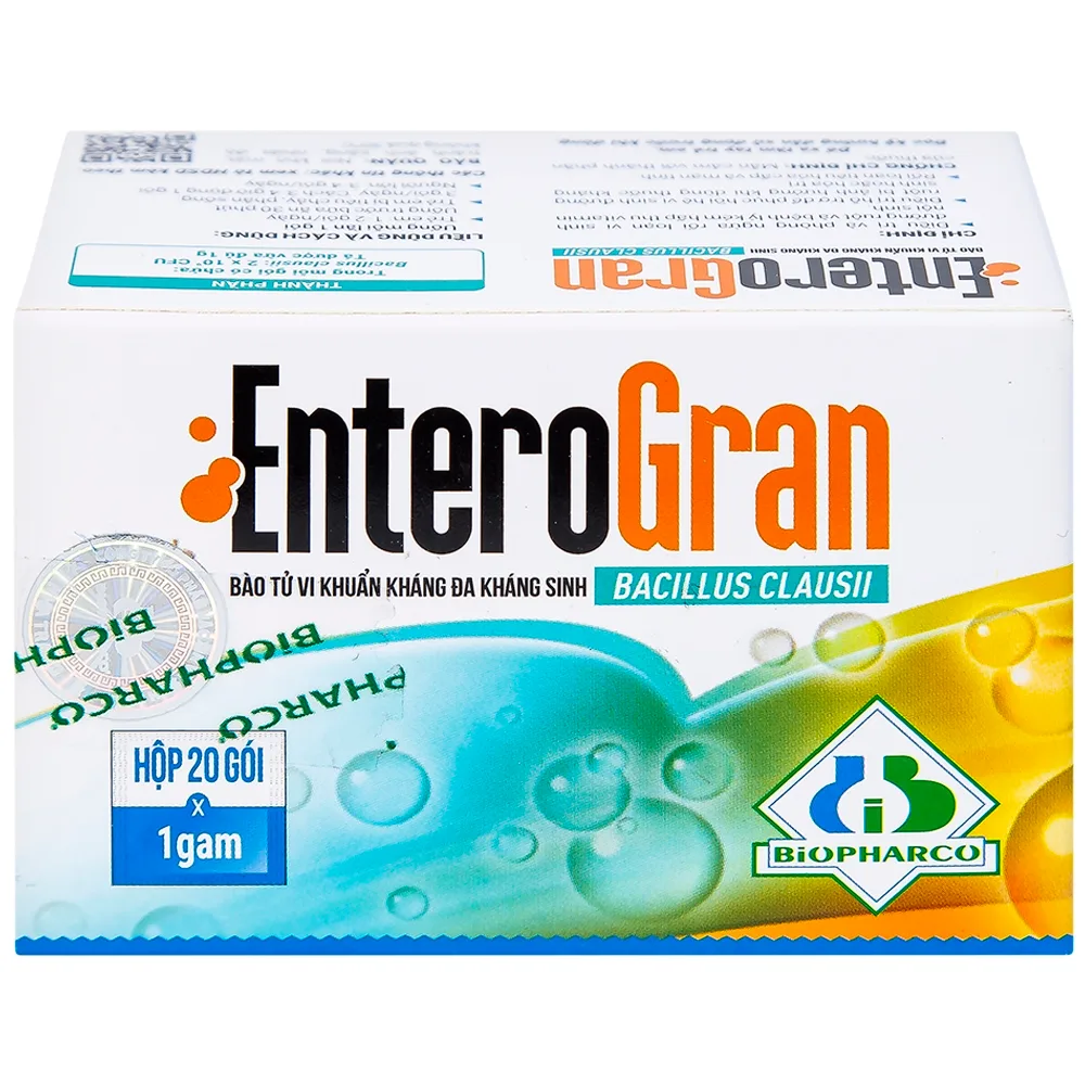 Hình ảnh Thuốc Enterogran Biopharco điều trị và phòng ngừa rối loạn vi sinh đường ruột (20 gói x 1g)