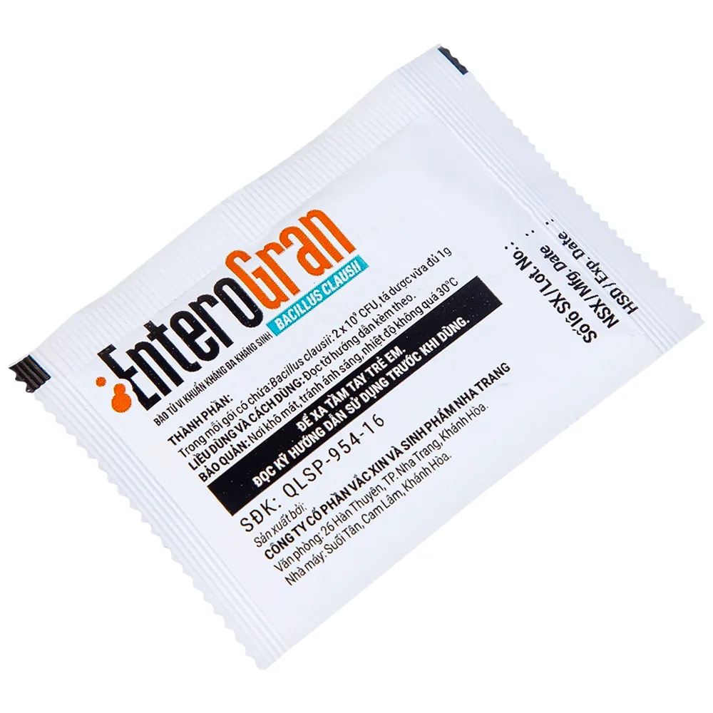 Hình ảnh Thuốc Enterogran Biopharco điều trị và phòng ngừa rối loạn vi sinh đường ruột (20 gói x 1g)