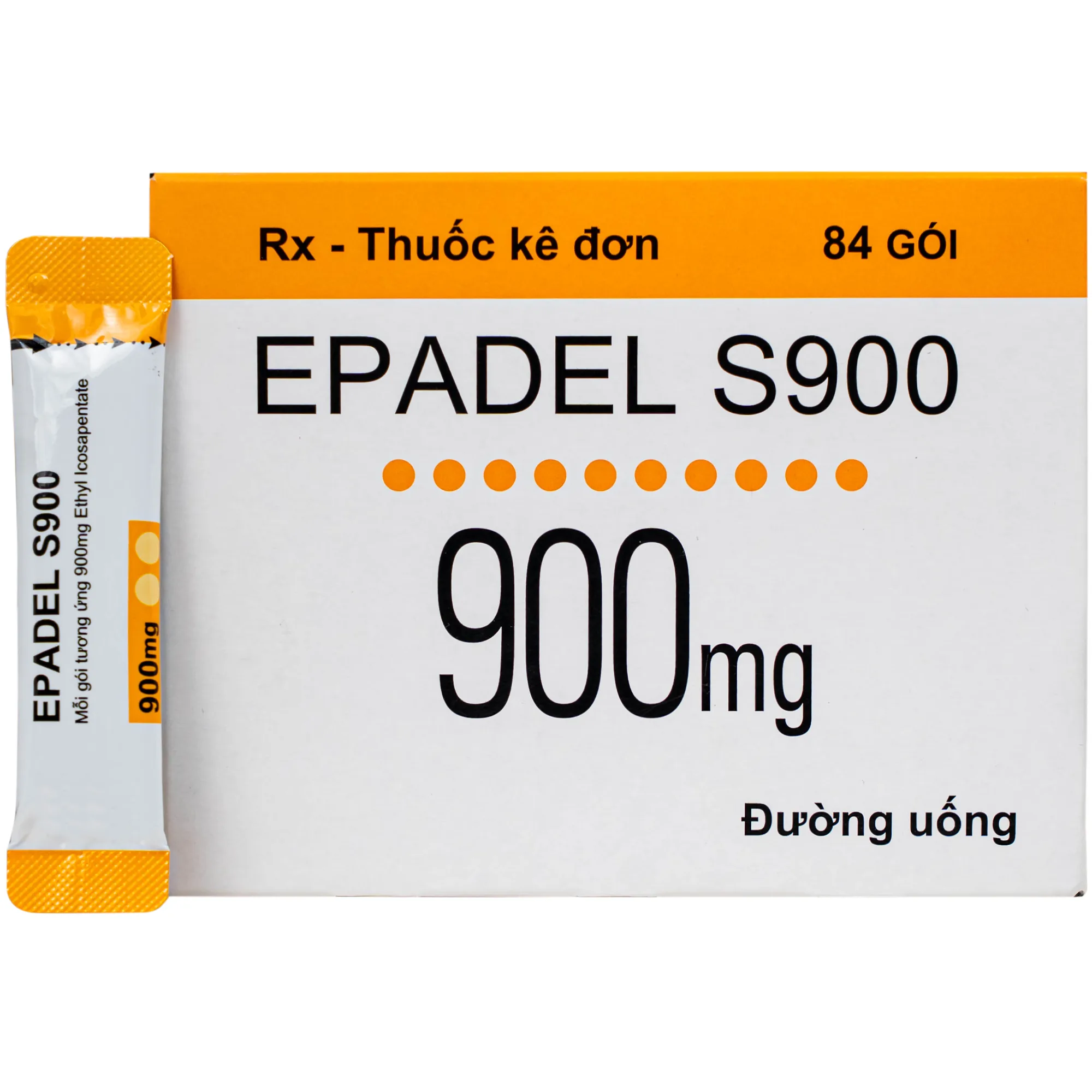 Hình ảnh Thuốc Epadel 900mg Catalent điều trị tăng lipid máu (mỡ máu) và xơ vữa động mạch (84 gói)