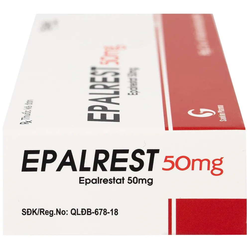 Hình ảnh Thuốc Epalrest 50mg SaoKim Pharma phòng và điều trị biến chứng đái tháo đường (2 vỉ x 14 viên)