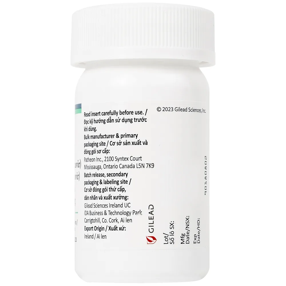 Hình ảnh Thuốc Epclusa 400mg/100mg Gilead điều trị viêm gan C mãn tính (28 viên)