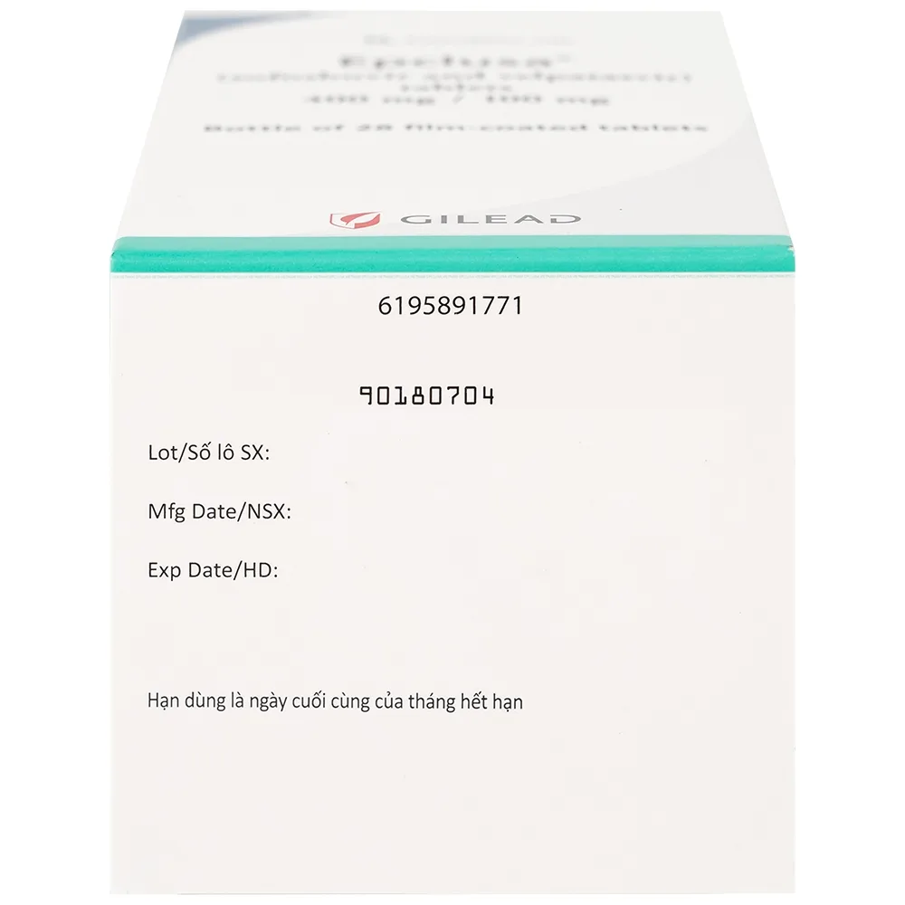 Hình ảnh Thuốc Epclusa 400mg/100mg Gilead điều trị viêm gan C mãn tính (28 viên)