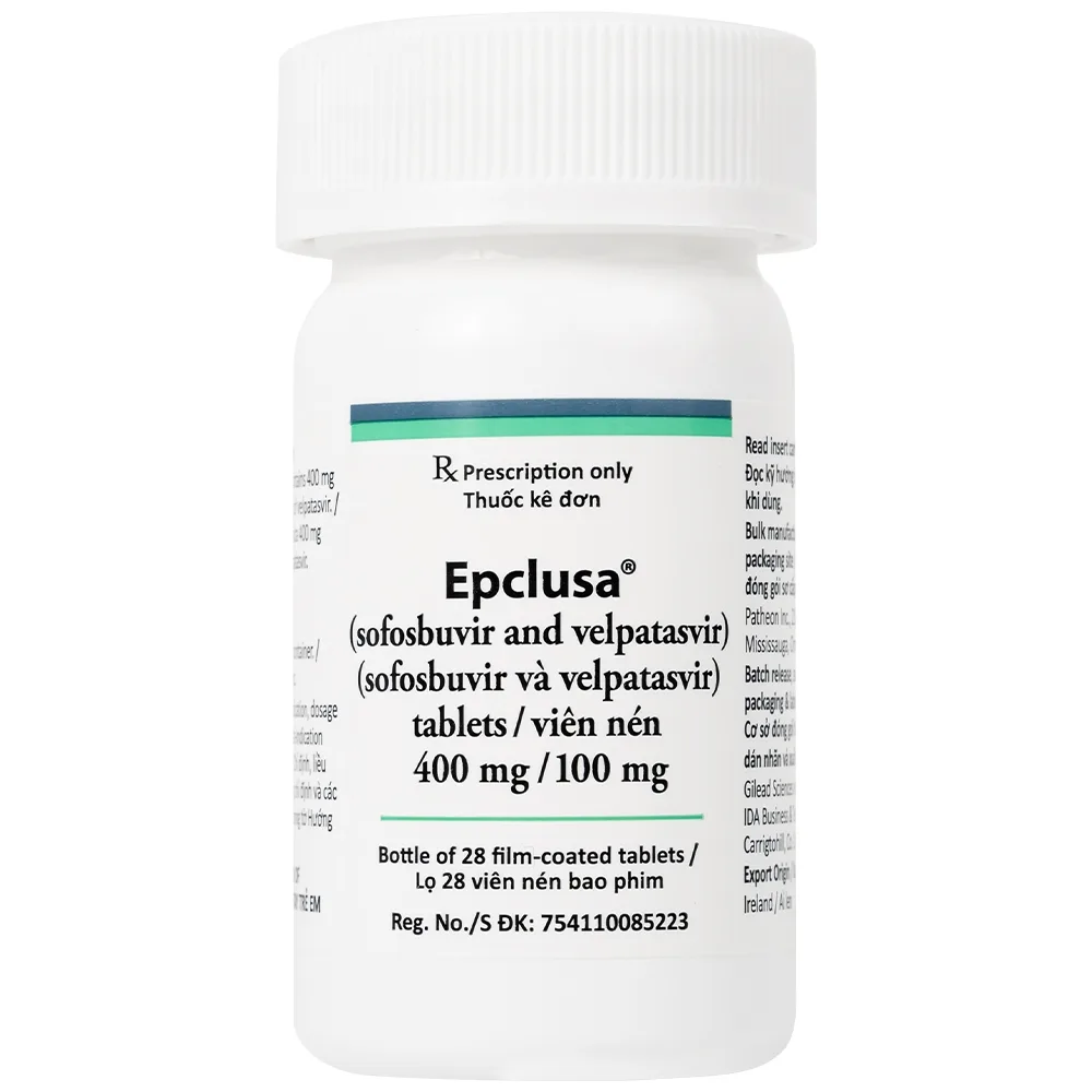 Hình ảnh Thuốc Epclusa 400mg/100mg Gilead điều trị viêm gan C mãn tính (28 viên)