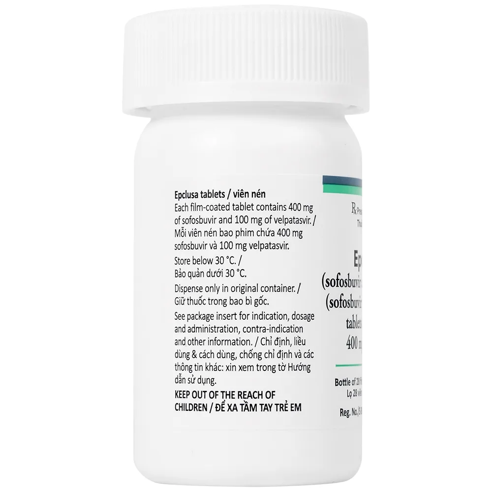 Hình ảnh Thuốc Epclusa 400mg/100mg Gilead điều trị viêm gan C mãn tính (28 viên)