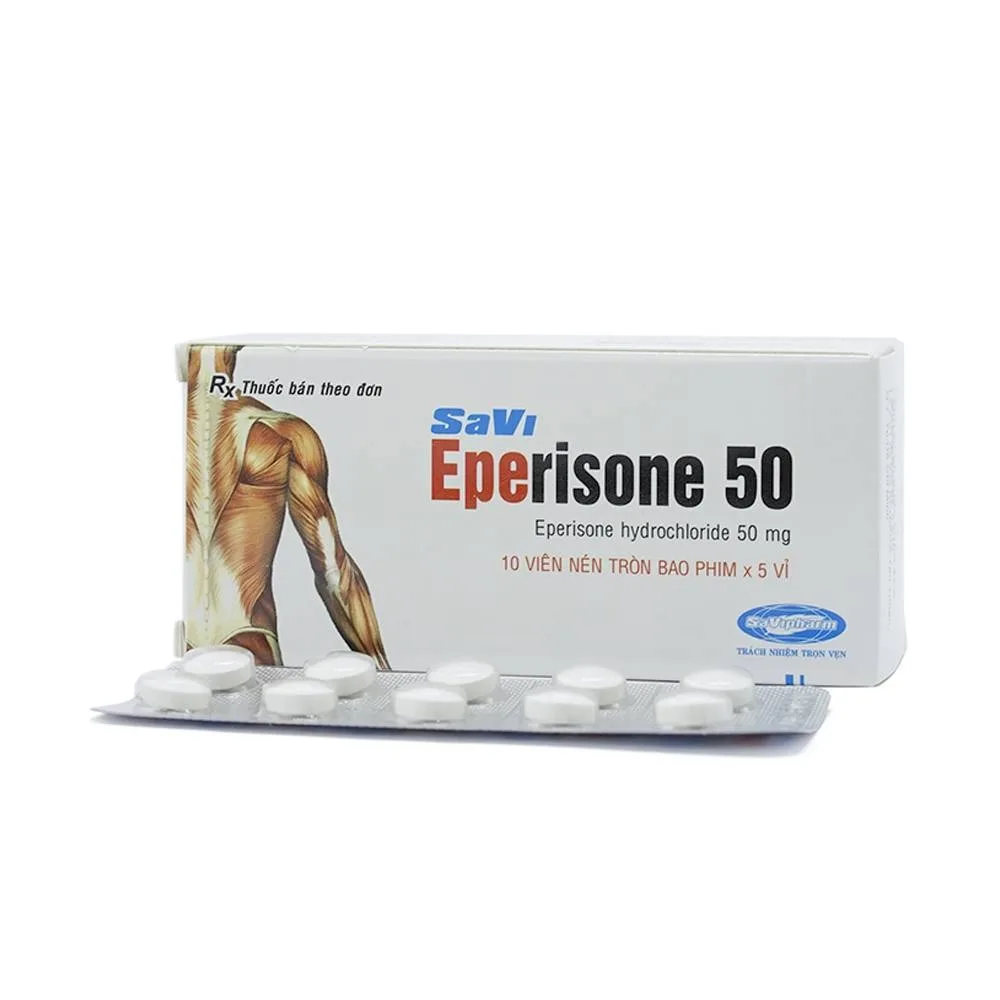 Hình ảnh Thuốc Eperisone 50 cải thiện các triệu chứng tăng trương lực cơ (5 vỉ x 10 viên)
