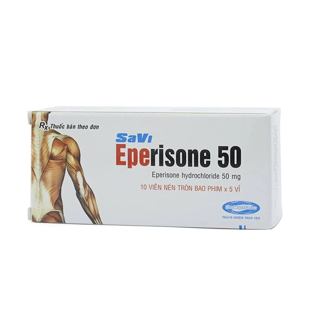 Hình ảnh Thuốc Eperisone 50 cải thiện các triệu chứng tăng trương lực cơ (5 vỉ x 10 viên)