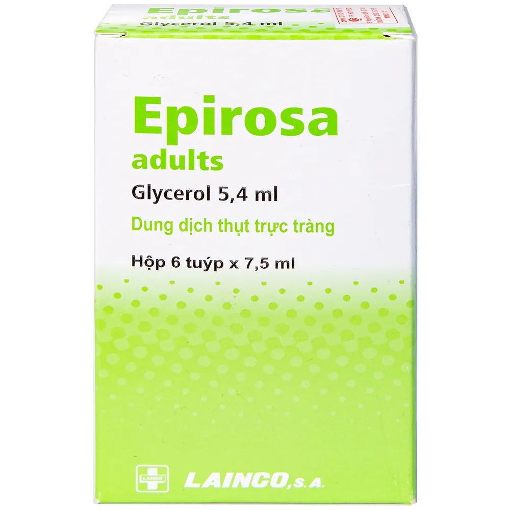 Hình ảnh Dung dịch thụt trực tràng Epirosa Adults Lainco giảm triệu chứng táo bón (6 tuýp x 7.5ml)