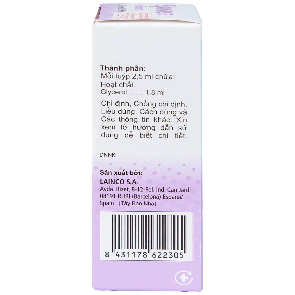 Hình ảnh Dung dịch thụt trực tràng Epirosa Enfants Lainco giảm triệu chứng táo bón (6 tuýp x 2.5ml)