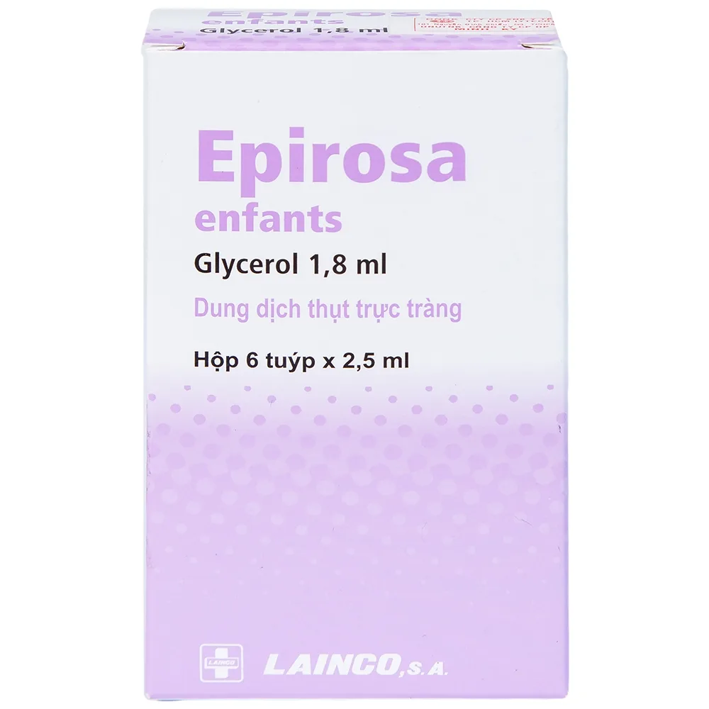 Hình ảnh Dung dịch thụt trực tràng Epirosa Enfants Lainco giảm triệu chứng táo bón (6 tuýp x 2.5ml)