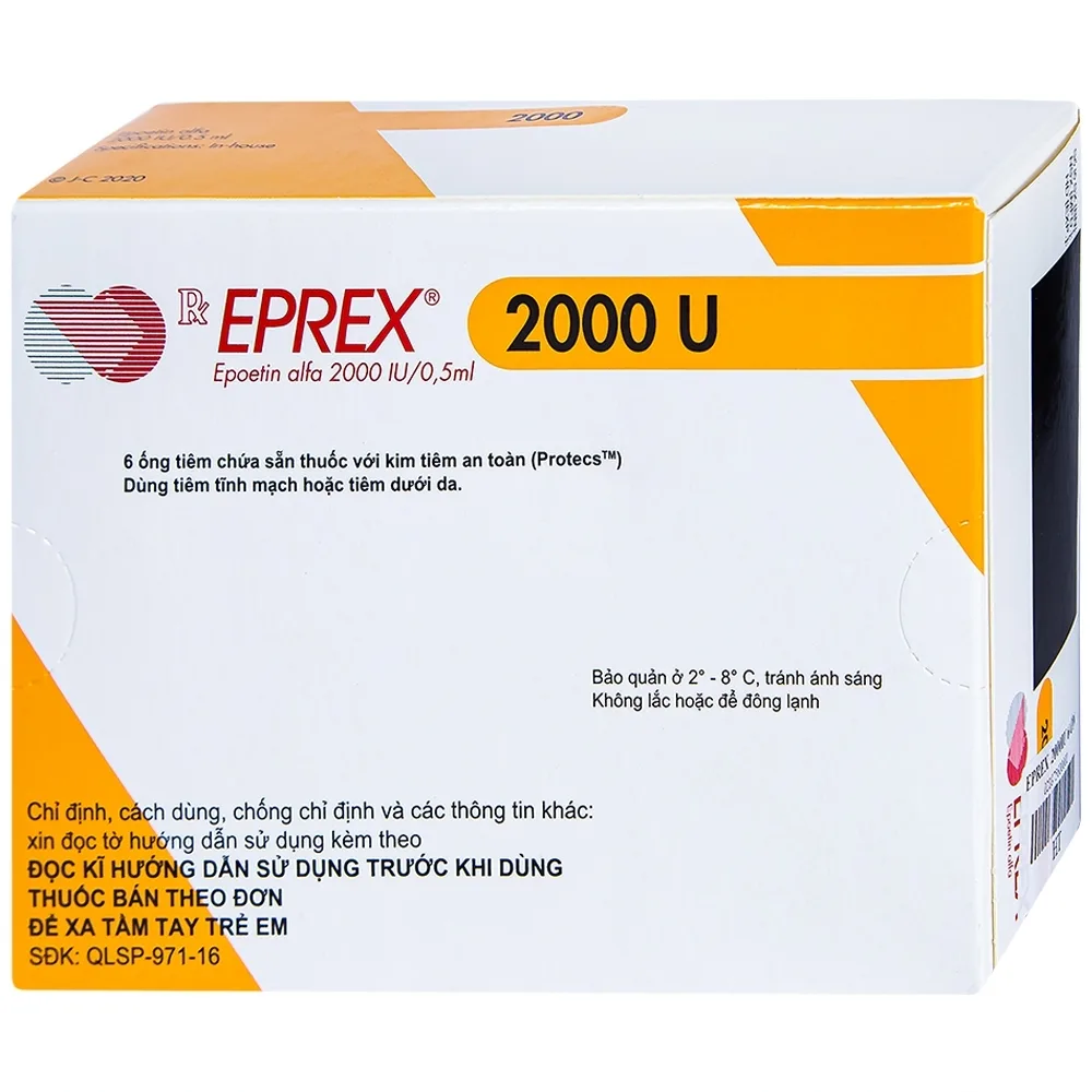 Hình ảnh Thuốc tiêm Eprex Prefill 2000IU Janssen điều trị thiếu máu (6 ống)