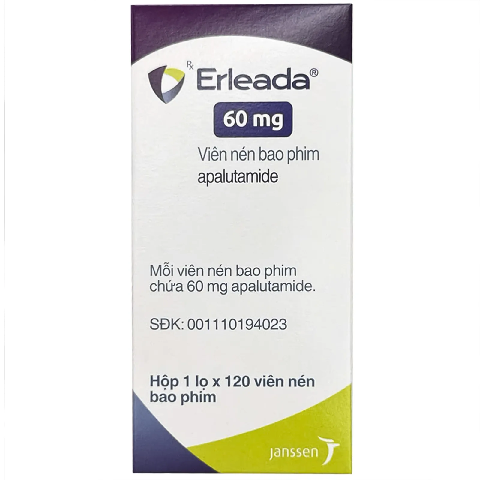 Hình ảnh Thuốc Erleada 60mg Janssen điều trị các bệnh lý về ung thư tuyến tiền liệt (120 viên)