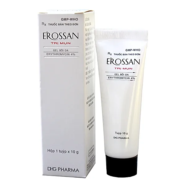 Hình ảnh Gel bôi da Erossan DHG điều trị mụn trứng cá, mụn nhọt, các loại mụn mủ viêm (10g)