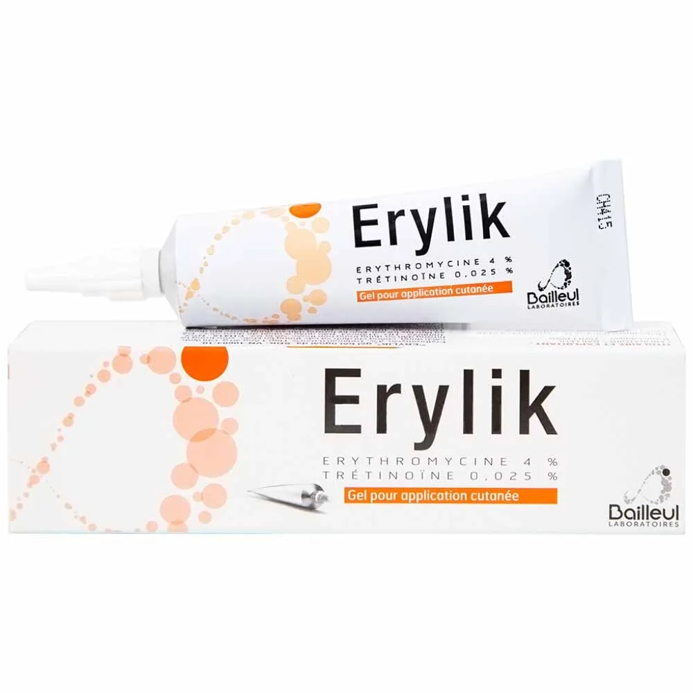Hình ảnh Gel bôi ngoài da Erylik điều trị tại chỗ mụn trứng cá mức độ trung bình (30g)