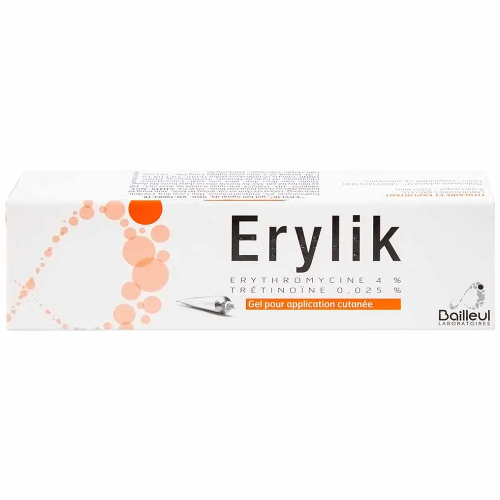 Hình ảnh Gel bôi ngoài da Erylik điều trị tại chỗ mụn trứng cá mức độ trung bình (30g)