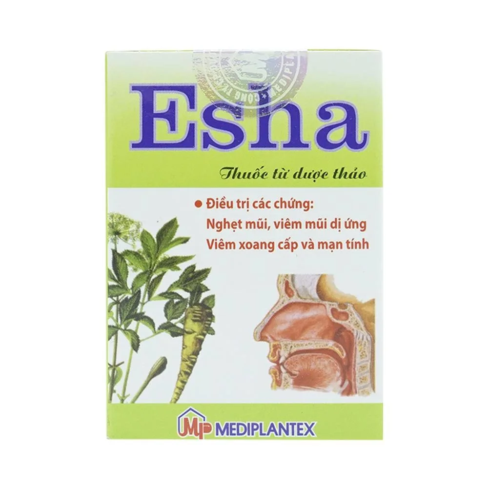 Hình ảnh Thuốc Esha điều trị chứng nghẹt mũi, viêm mũi dị ứng, viêm xoang cấp và mạn tính (50 viên)