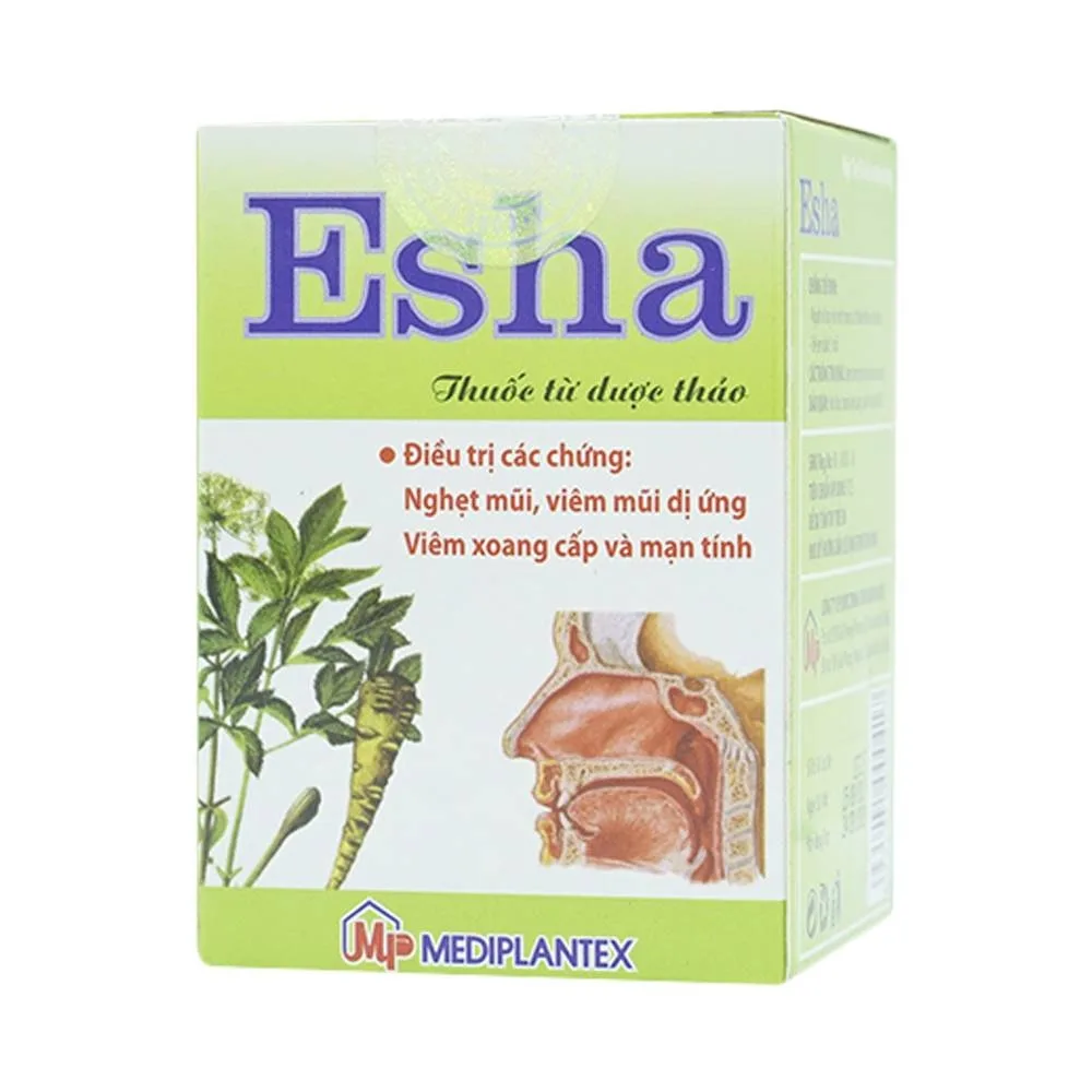 Hình ảnh Thuốc Esha điều trị chứng nghẹt mũi, viêm mũi dị ứng, viêm xoang cấp và mạn tính (50 viên)