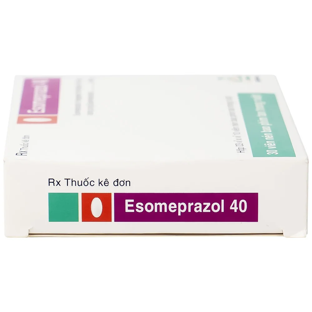 Hình ảnh Thuốc Esomeprazol 40 Tv.Pharm điều trị loét dạ dày, trào ngược dạ dày, thực quản (3 vỉ x 10 viên)