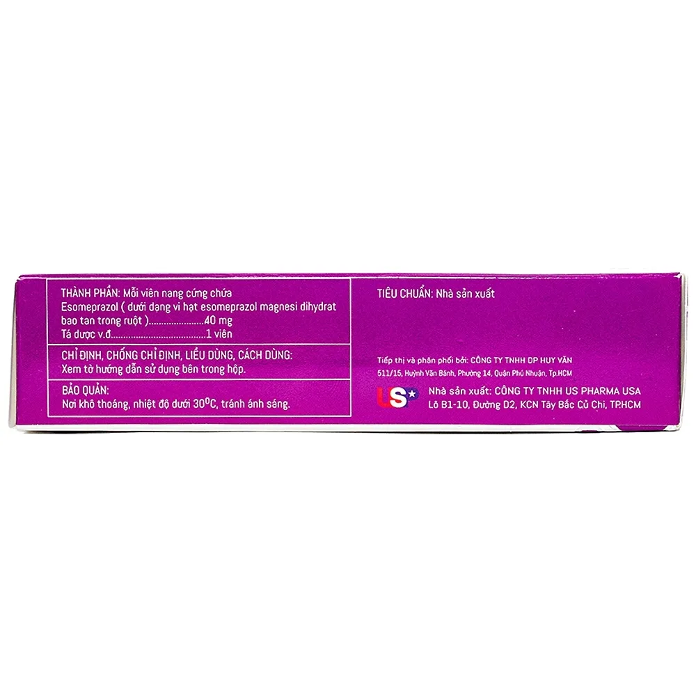 Hình ảnh Thuốc Esomeprazol 40-HV điều trị trào ngược dạ dày, thực quản (3 vỉ x 10 viên)