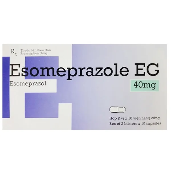 Hình ảnh Thuốc Esomeprazole EG 40mg Pymepharco điều trị ngược dạ dày, thực quản (20 viên)