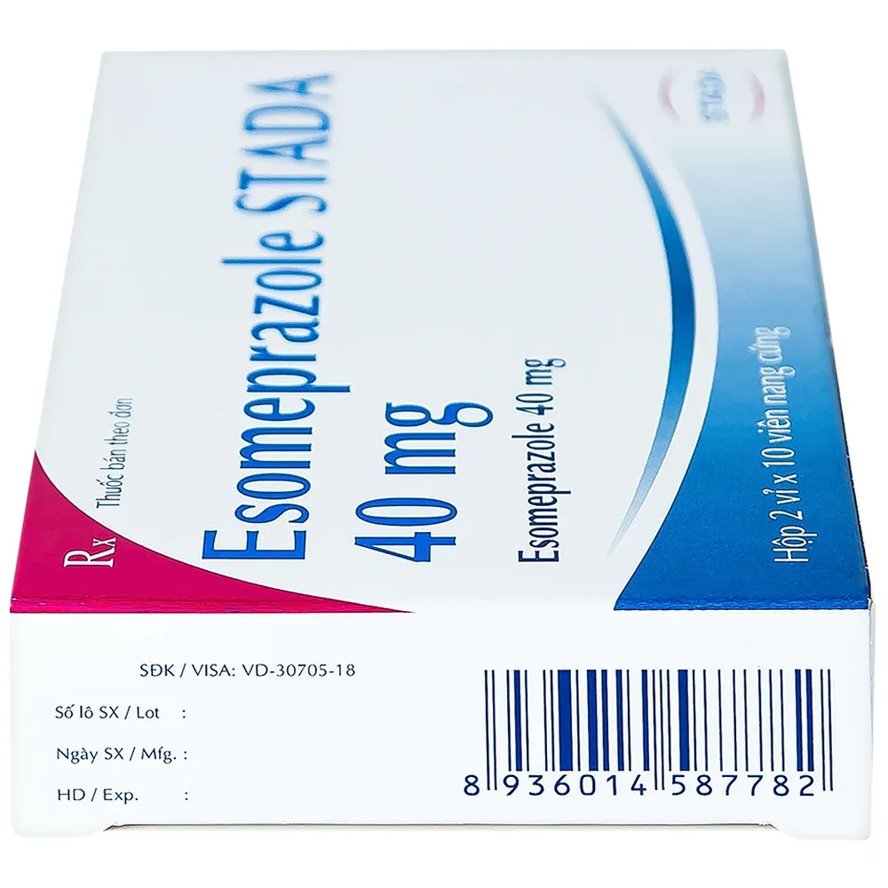 Hình ảnh Thuốc Esomeprazole Stada 40mg điều trị trào ngược dạ dày, thực quản (2 vỉ x 10 viên)