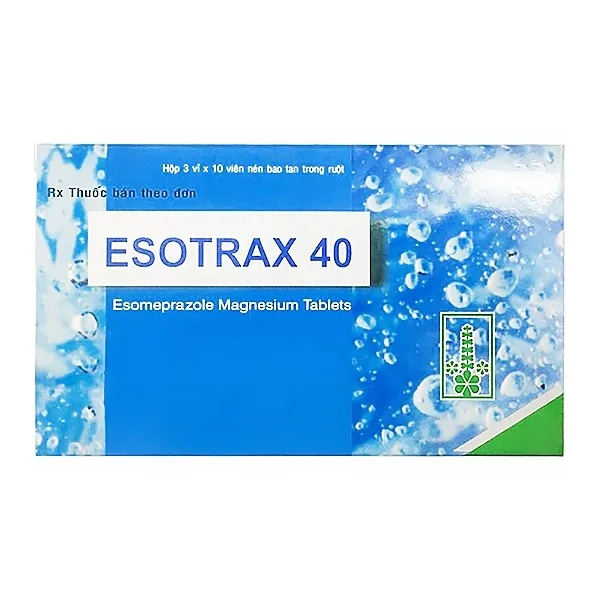 Hình ảnh Thuốc Esotrax 40 Mepro điều trị trào ngược dạ dày, thực quản, chữa lành loét tá tràng (3 vỉ x 10 viên)