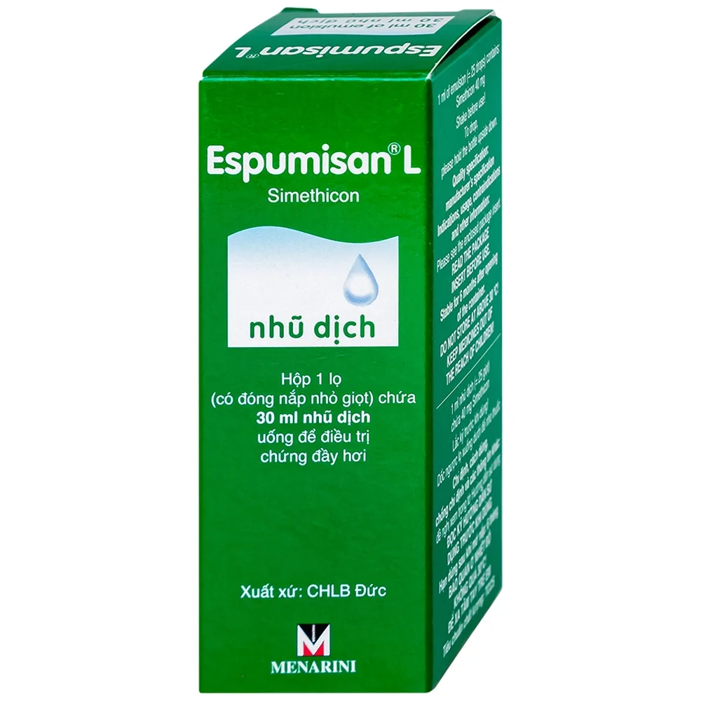 Hình ảnh Nhũ dịch Espumisan L Menarini điều trị các triệu chứng chướng bụng, đau bụng (30ml)