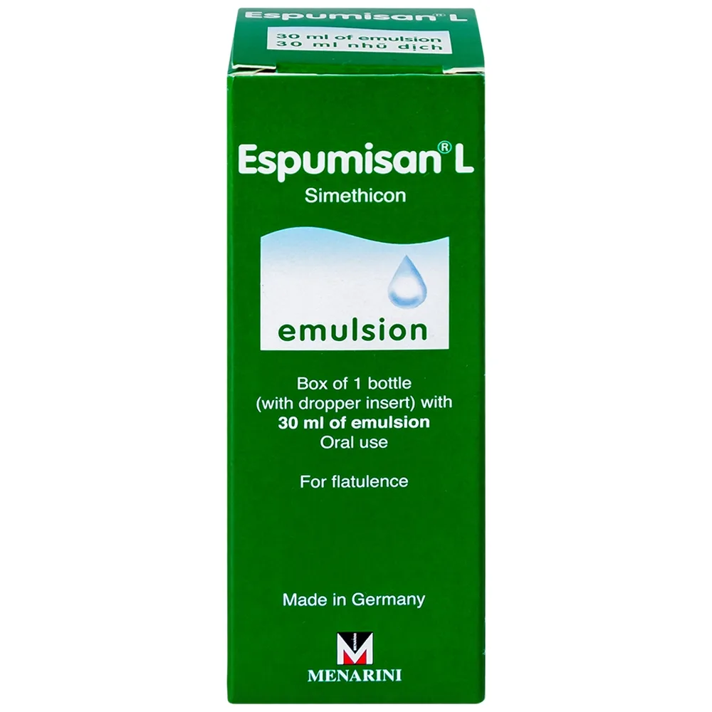 Hình ảnh Nhũ dịch Espumisan L Menarini điều trị các triệu chứng chướng bụng, đau bụng (30ml)