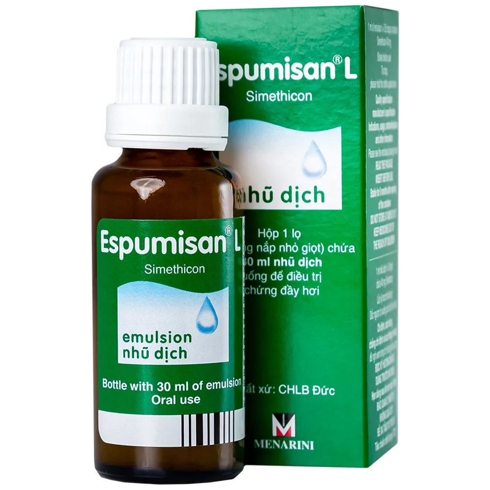 Hình ảnh Nhũ dịch Espumisan L Menarini điều trị các triệu chứng chướng bụng, đau bụng (30ml)