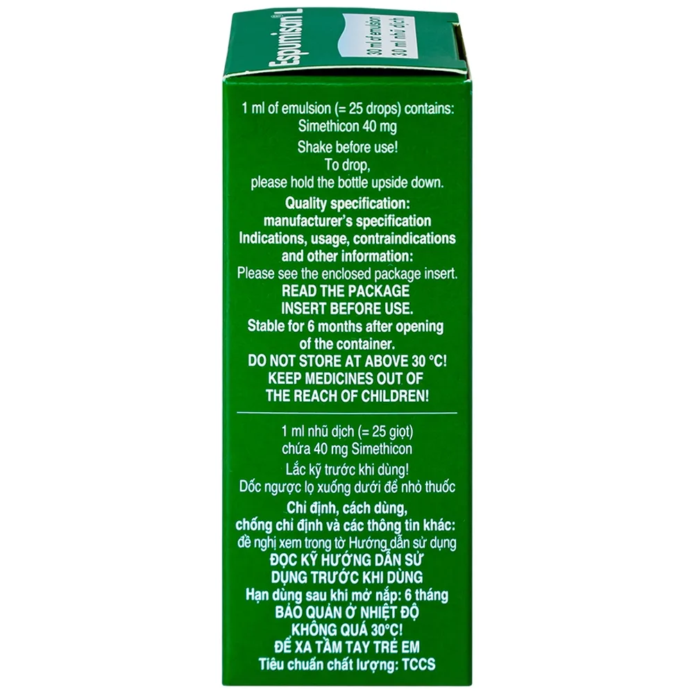 Hình ảnh Nhũ dịch Espumisan L Menarini điều trị các triệu chứng chướng bụng, đau bụng (30ml)
