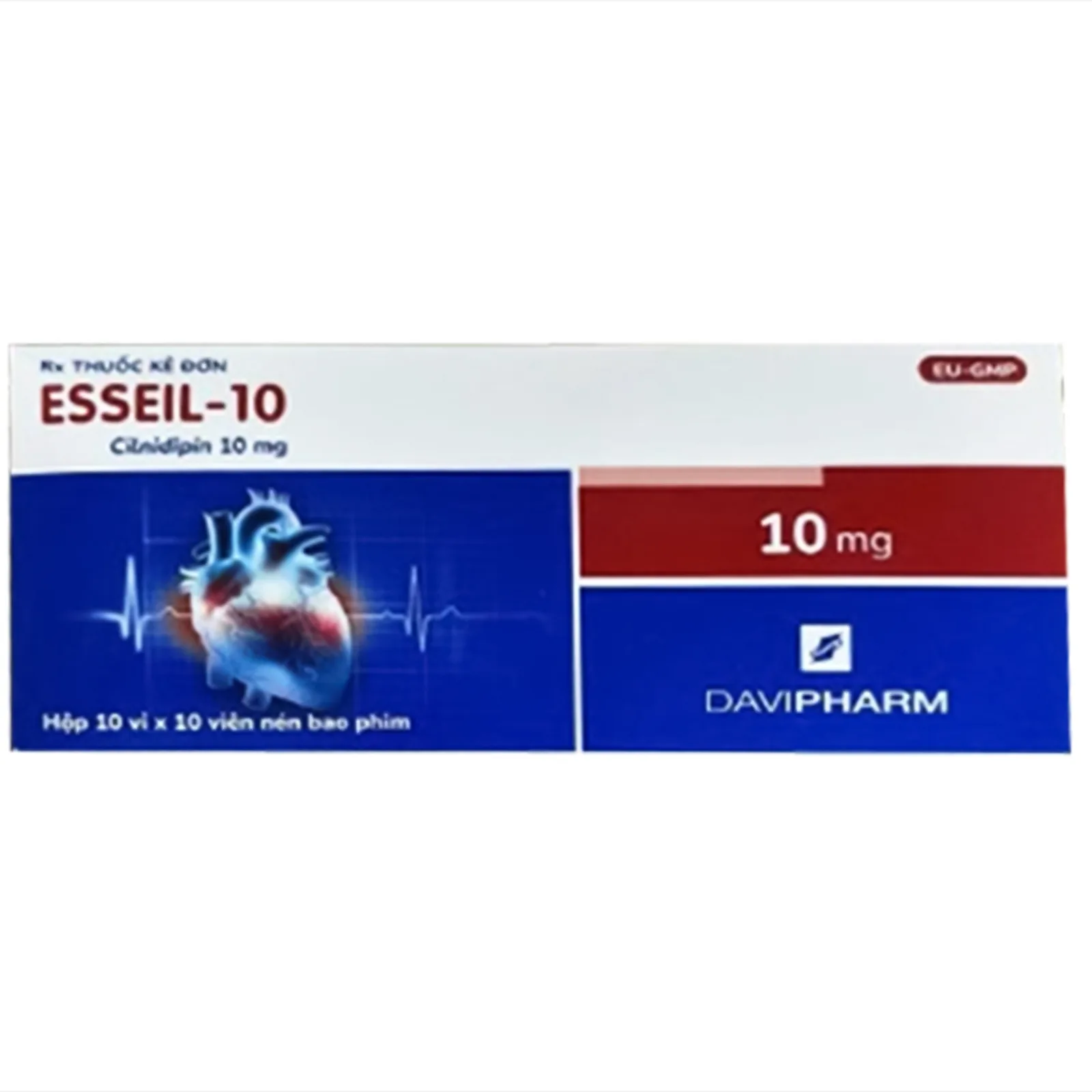 Hình ảnh Thuốc Esseil-10 Davipharm điều trị tăng huyết áp (10 vỉ x 10 viên)