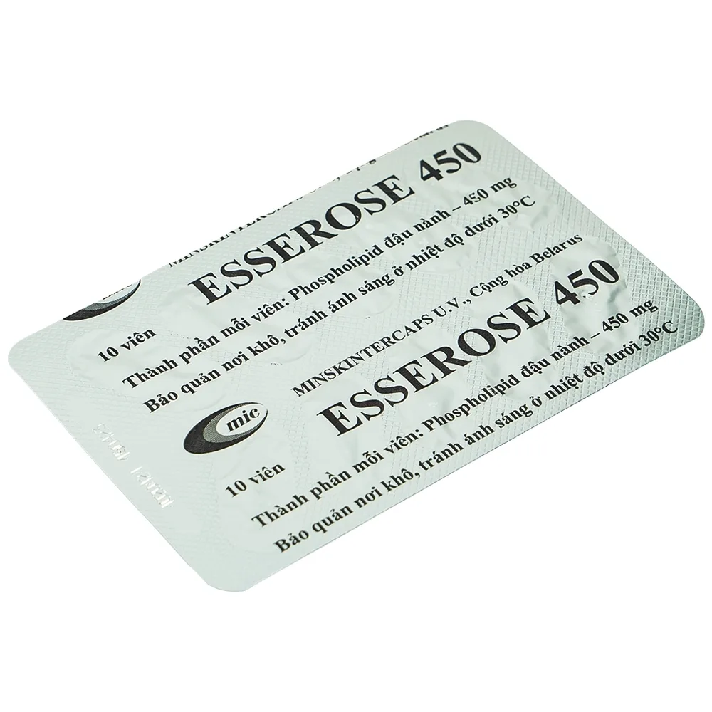 Hình ảnh Thuốc Esserose 450 Minskintercaps cải thiện các triệu chứng bệnh lý gan (5 vỉ x 10 viên)