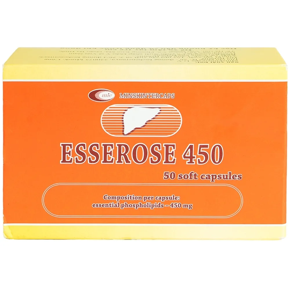 Hình ảnh Thuốc Esserose 450 Minskintercaps cải thiện các triệu chứng bệnh lý gan (5 vỉ x 10 viên)