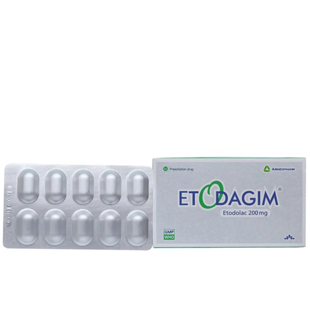 Hình ảnh Thuốc Etodagim Agimexpharm điều trị viêm xương khớp, cơn gout cấp hay giả gout (10 vỉ x 10 viên)