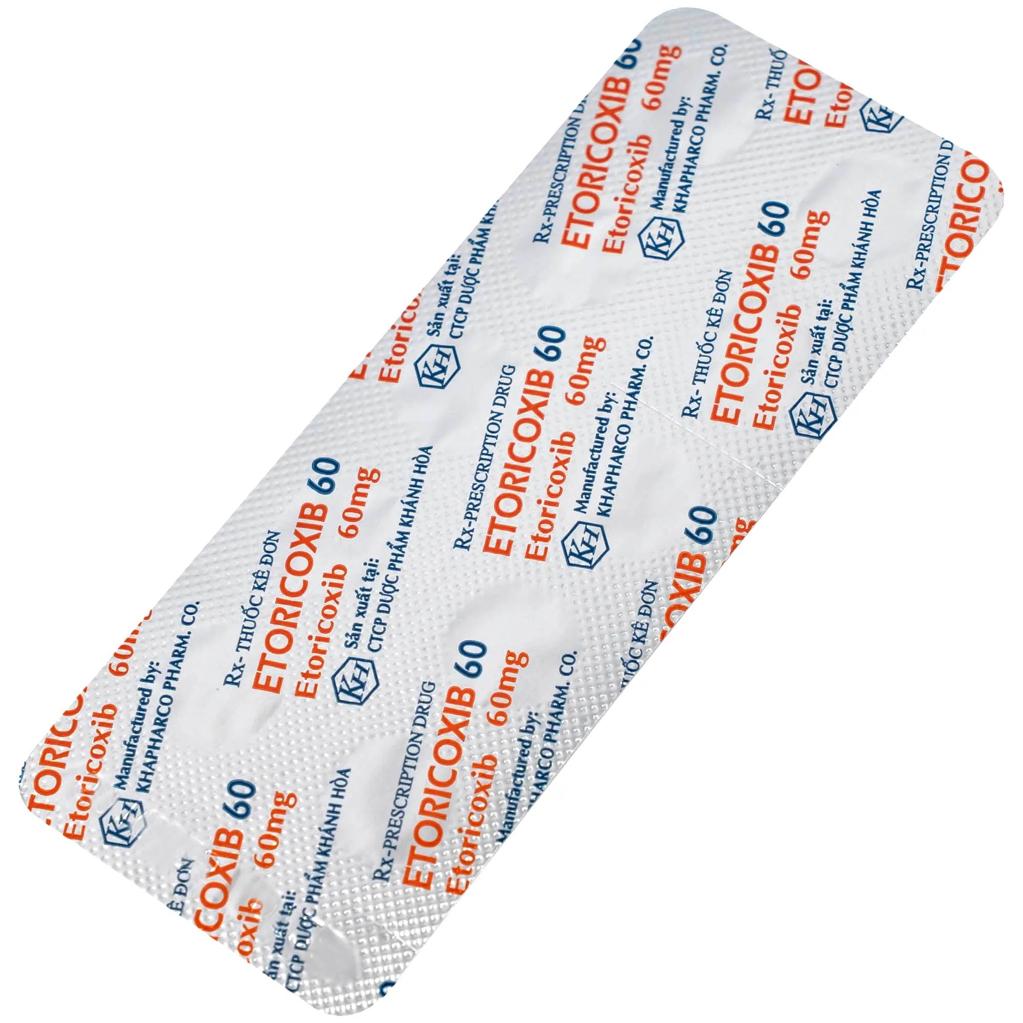 Hình ảnh Thuốc Etoricoxib Khapharco 60mg điều trị viêm khớp (10 vỉ 10 viên)