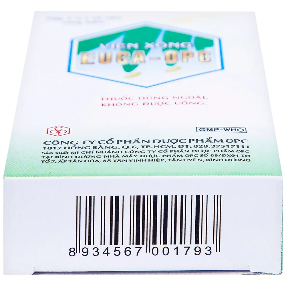 Hình ảnh Viên xông Euca-OPC điều trị cảm mạo, cảm cúm, sát trùng mũi họng (2 vỉ x 10 viên)