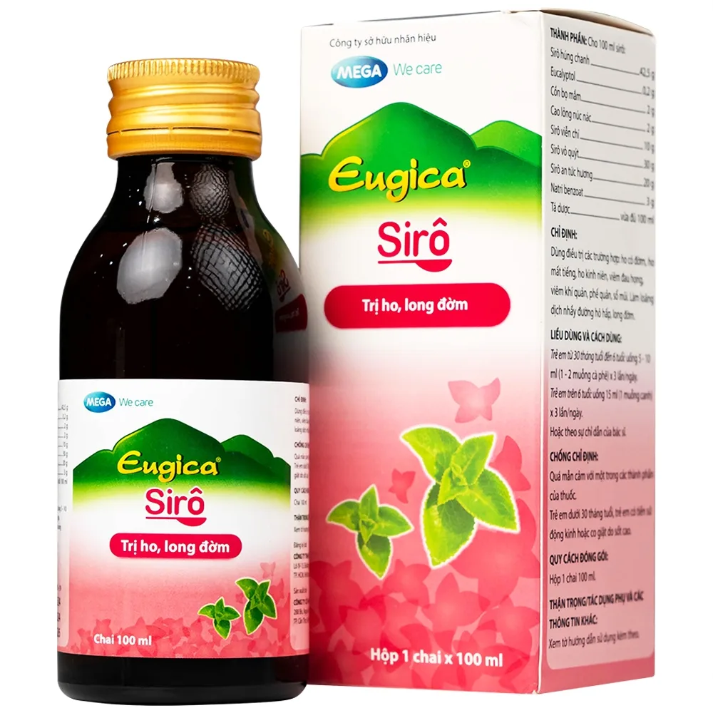 Hình ảnh Siro Eugica DHG hỗ trợ điều trị ho, long đờm (100ml)