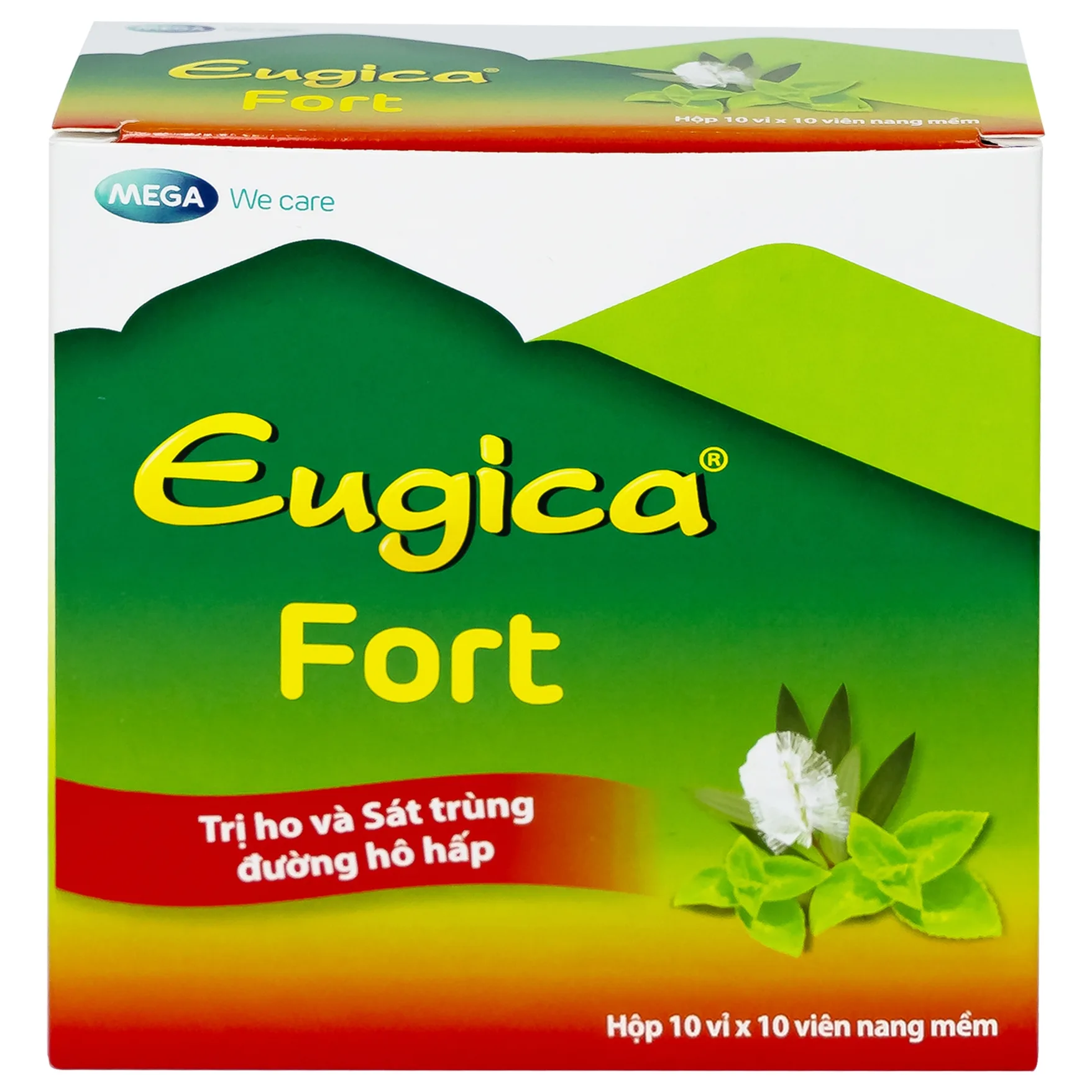 Hình ảnh Thuốc Eugica Fort DHG điều trị các chứng ho, đau họng, sổ mũi, cảm cúm (10 vỉ x 10 viên)