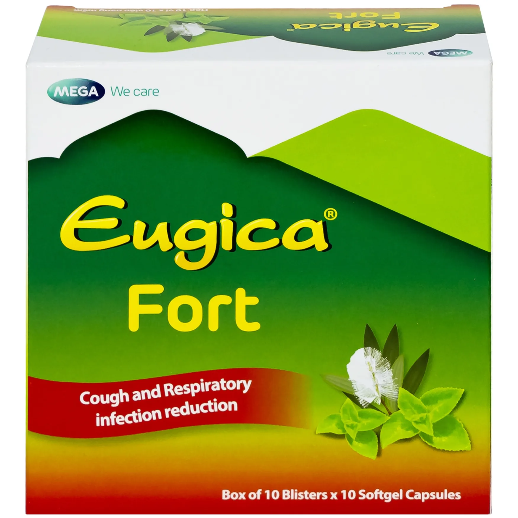 Hình ảnh Thuốc Eugica Fort DHG điều trị các chứng ho, đau họng, sổ mũi, cảm cúm (10 vỉ x 10 viên)