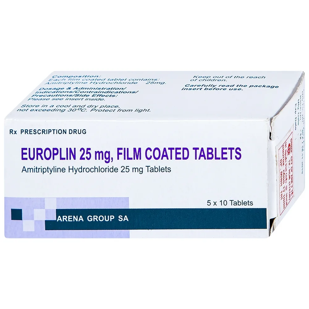 Hình ảnh Thuốc Europlin 25mg điều trị trầm cảm (5 vỉ x 10 viên)