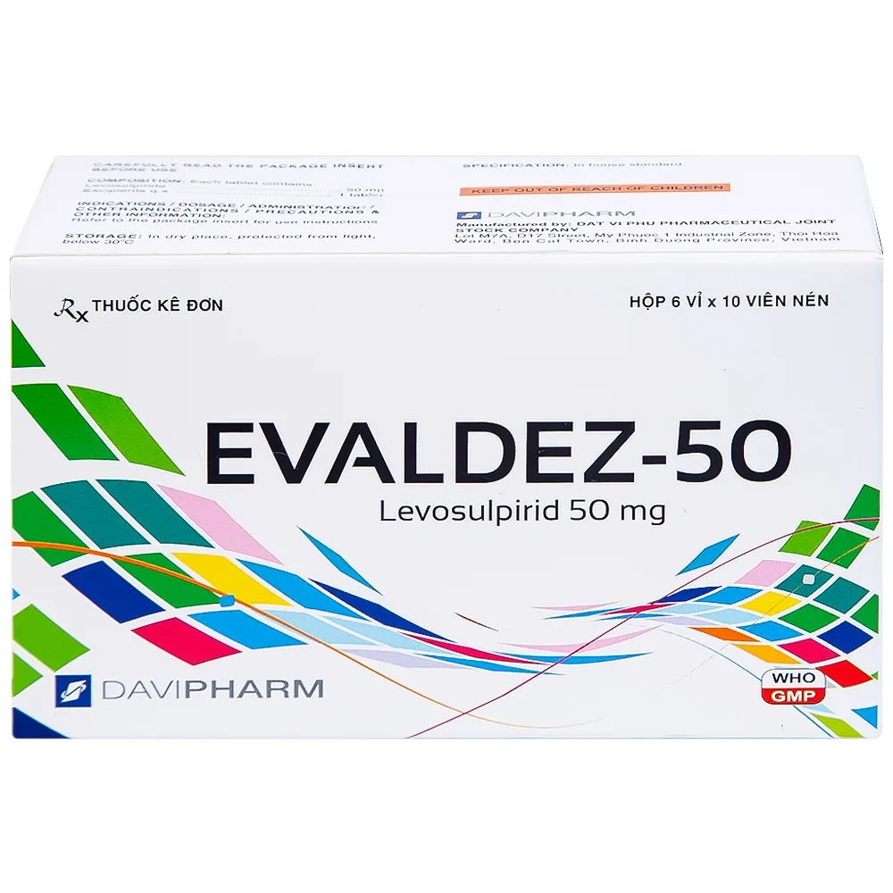 Hình ảnh Thuốc Evaldez 50 Davipharm điều trị trầm cảm (6 vỉ x 10 viên)