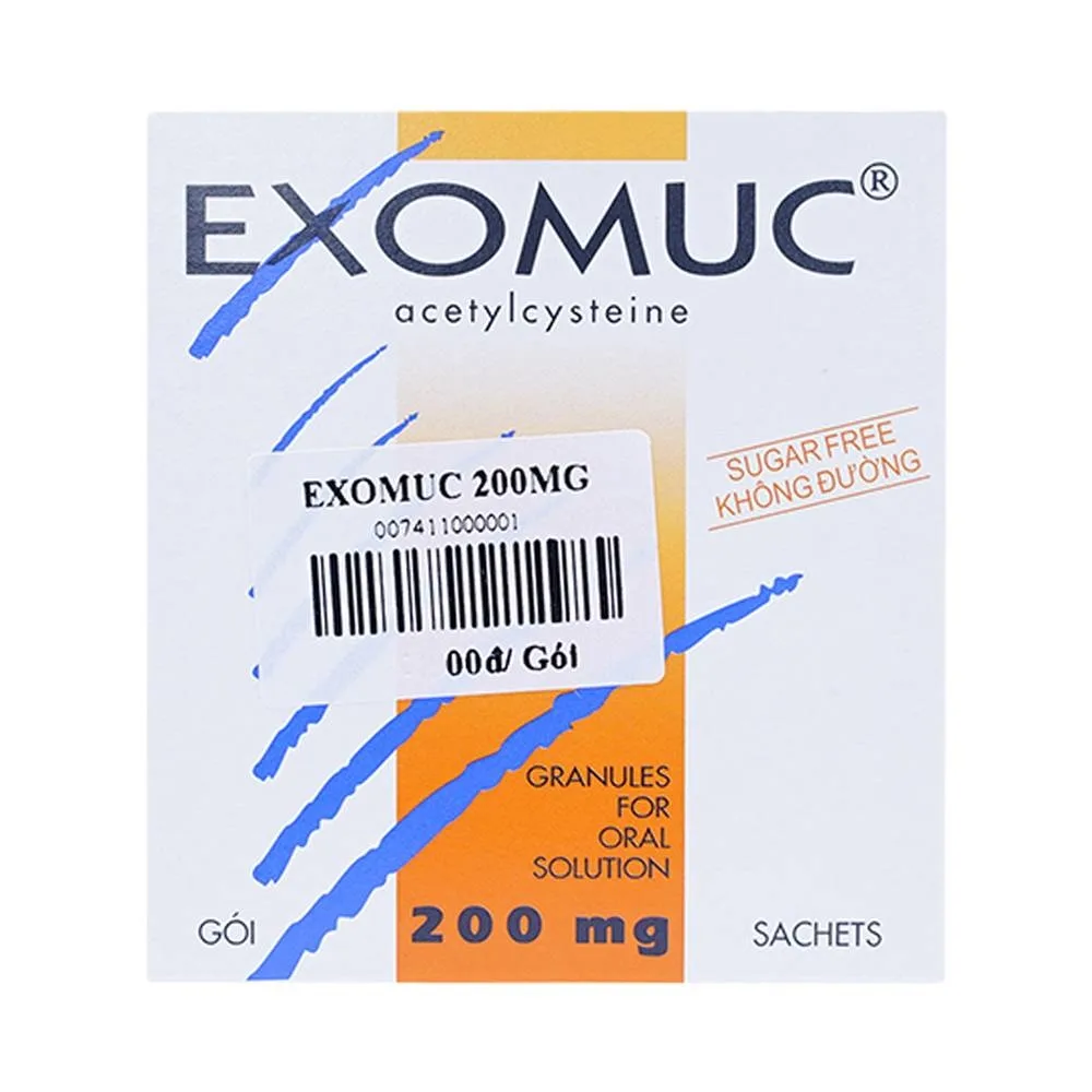 Hình ảnh Cốm Exomuc Bouchara điều trị rối loạn chất tiết phế quản (30 gói)