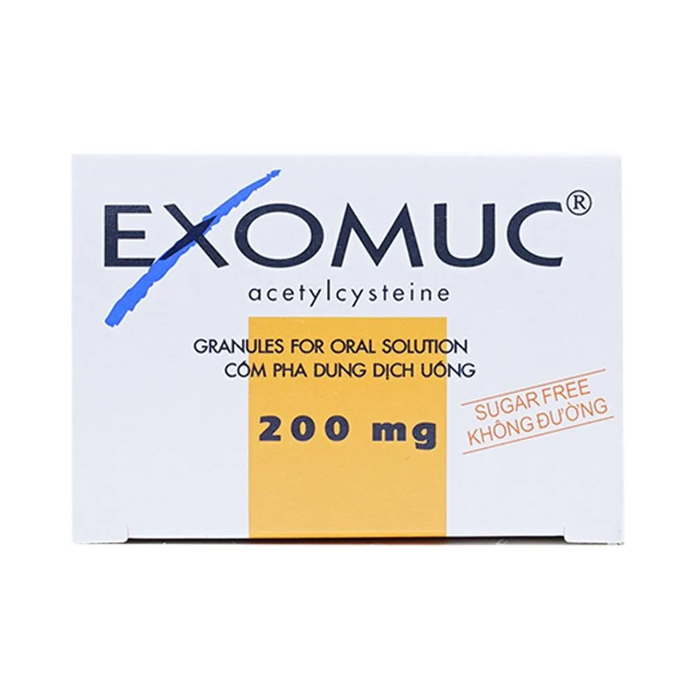 Hình ảnh Cốm Exomuc Bouchara điều trị rối loạn chất tiết phế quản (30 gói)