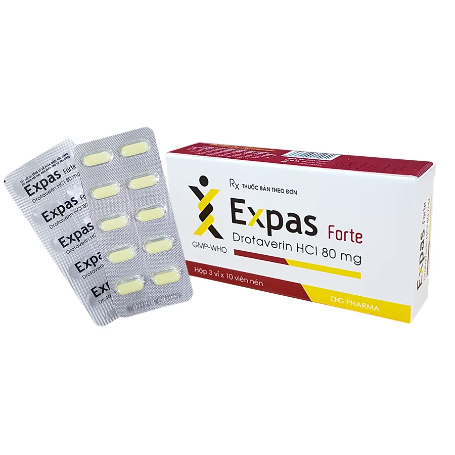 Hình ảnh Thuốc Expas Forte DHG điều trị co thắt cơ (3 vỉ x 10 viên)